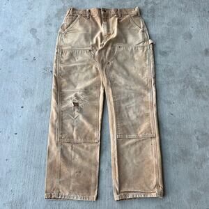 Vintage Y2K Carhartt brown double knee work wear carpenter pants